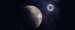 Illustration of an Earth-like planet after radiation exposure.