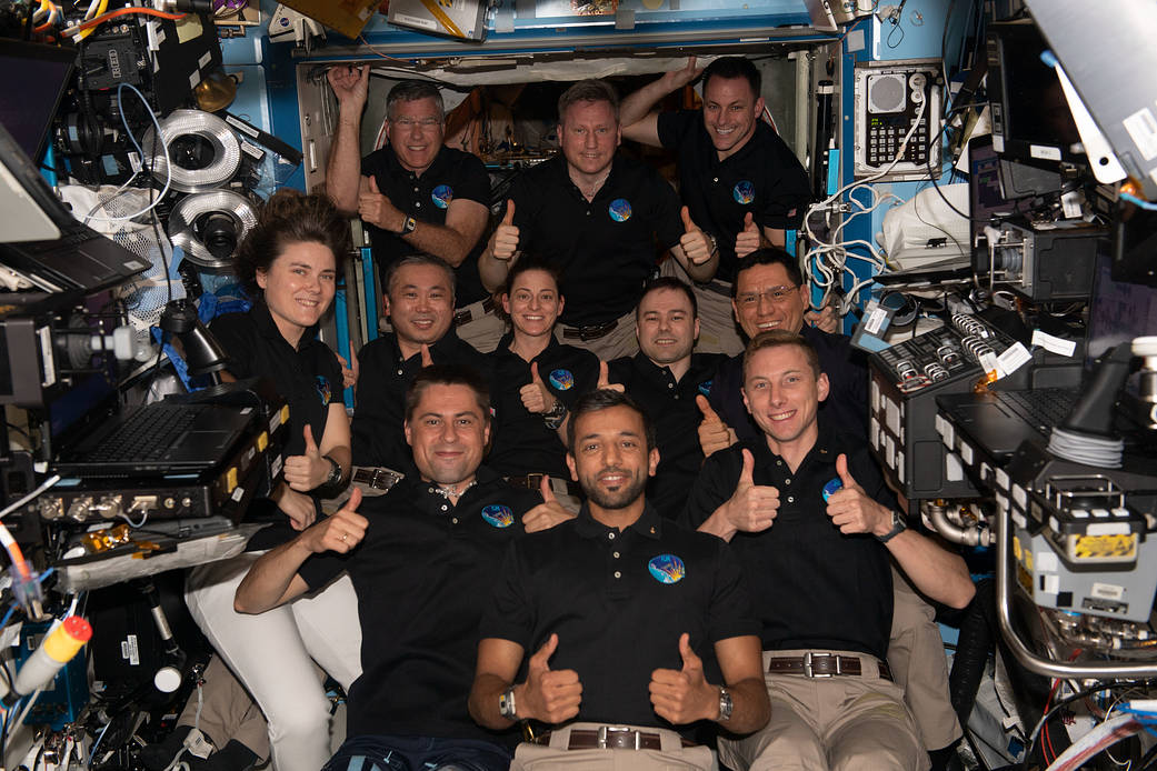 The 11 members of the Expedition 68 crew
