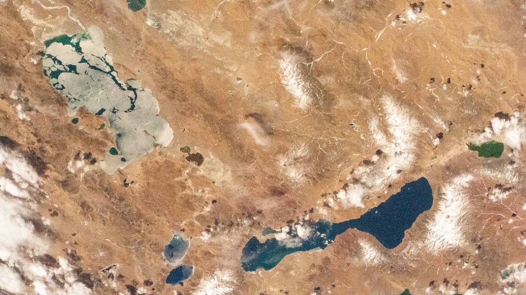 Salt lakes in southern China near the Himalayas