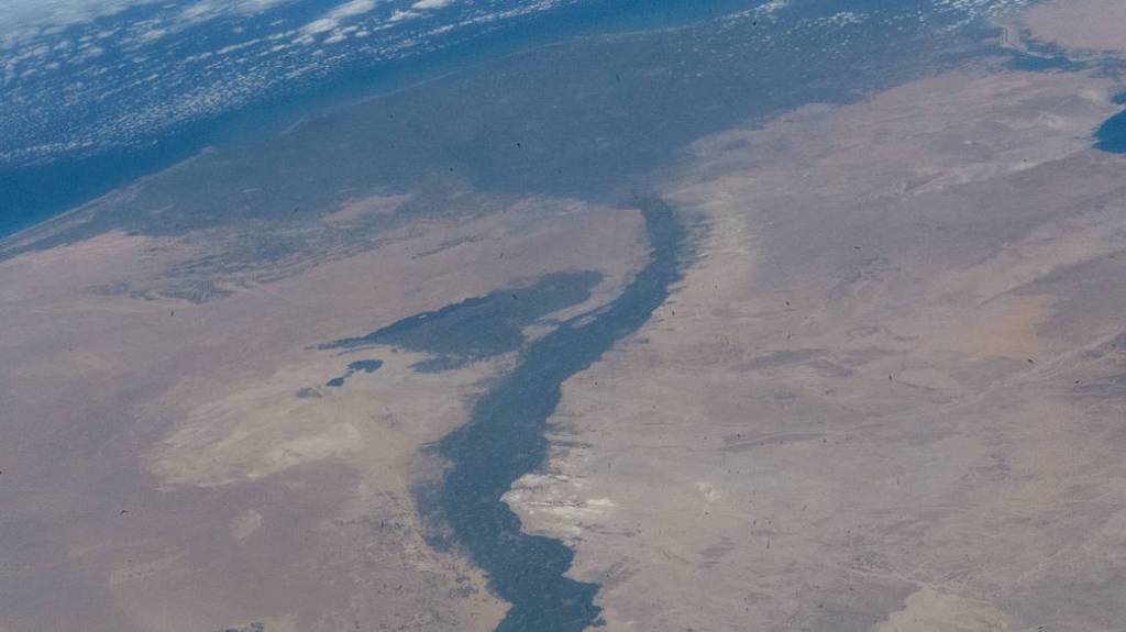 The Faiyum Oasis and Nile River in Egypt
