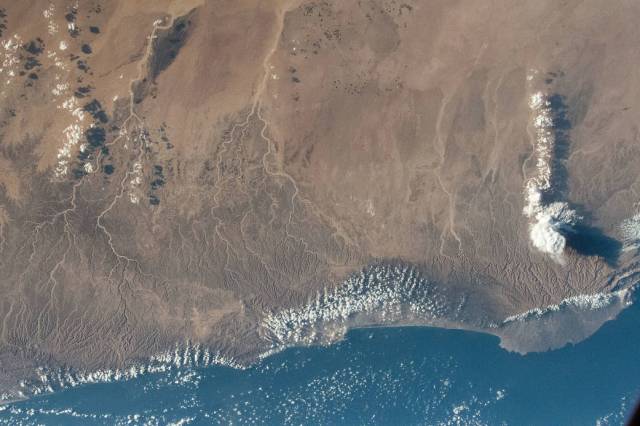 Oman and its Dhofar mountains on the coast of the Arabian Sea