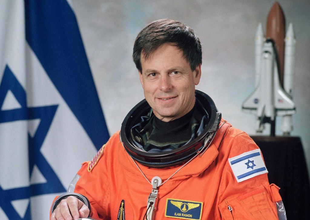 Official portrait of astronaut Ilan Ramon, (Colonel, Israel Air Force), payload specialist representing the Israeli Space Agency (ISA)