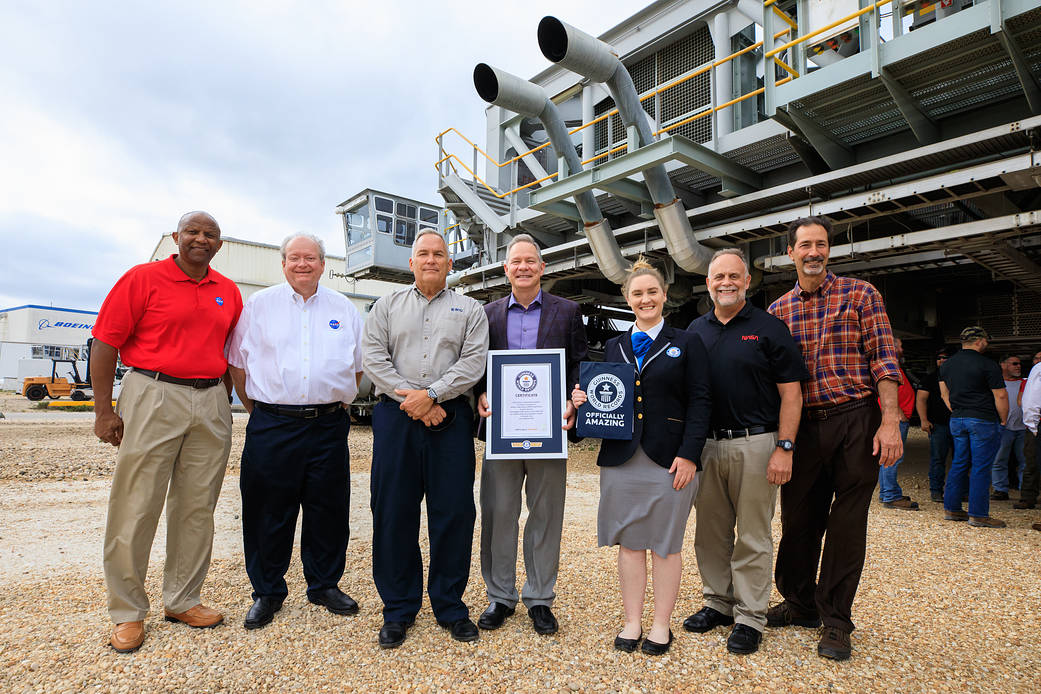 Guinness World Records officially designated NASA’s Crawler Transporter 2 as the heaviest self-powered vehicle, weighing approximately 6.65 million pounds.