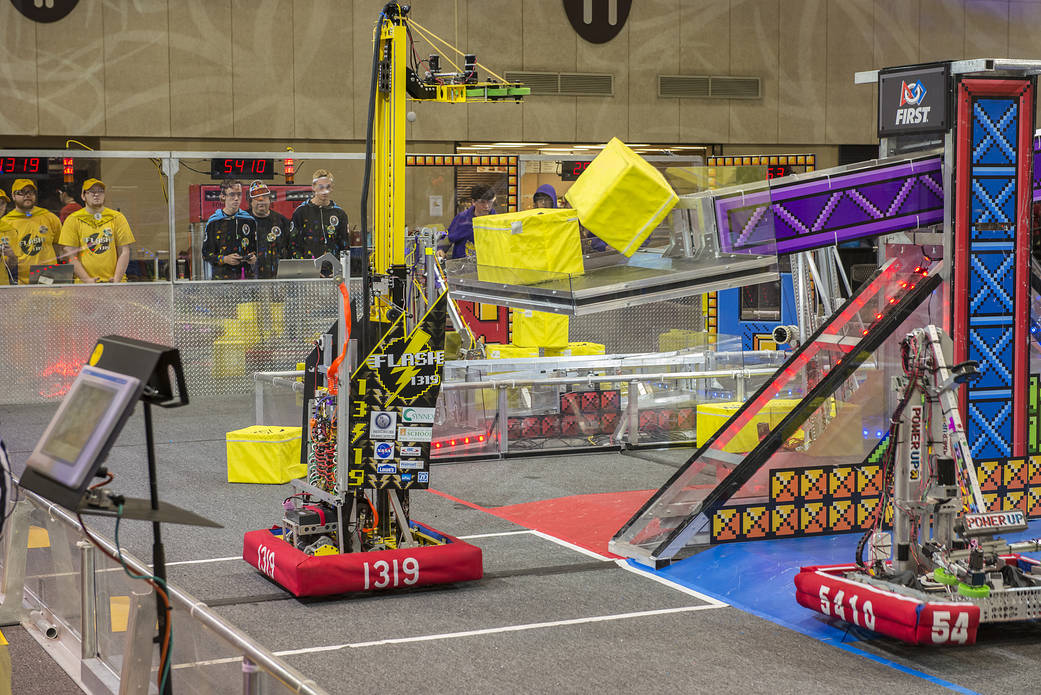 The First Robotics Rocket City Regional Competition was held at the Von Braun Civic Center on March 16, 2018.