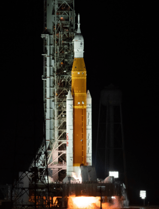 SLS is a liquid-fueled launch vehicle. Mitigation against fuel slosh instabilities is included in the flight control system.