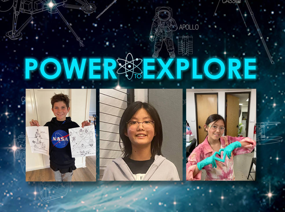 Nine-year-old Luca Pollack, twelve-year-old Rainelle Yasa, and fifteen-year-old Audrielle Paige Esma are the winners of NASA’s 2023 Power to Explore Challenge.