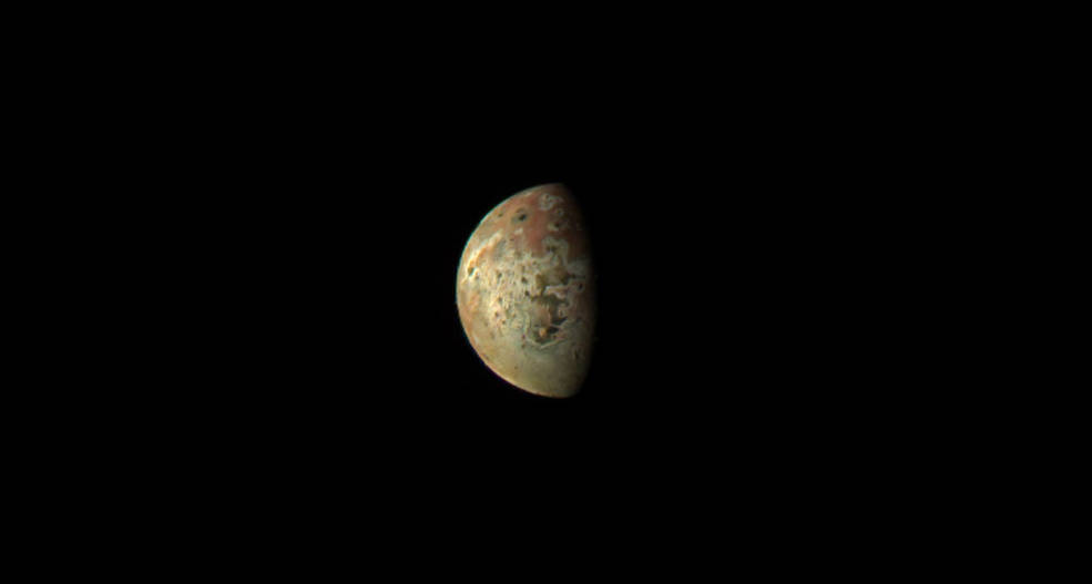 JunoCam image of the Jovian moon Io