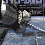 STS-105 mission poster showing the Leonardo node on the ISS with descriptive text