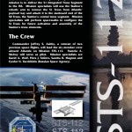 STS-112 mission poster showing the ISS, mission patch, and descriptive text