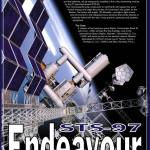 Endeavour STS-97 mission poster showing the ISS and descriptive text