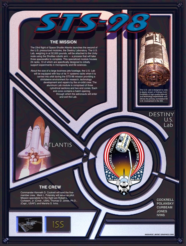 Mission poster for STS-98