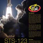 Screenshot of the STS-123 mission poster