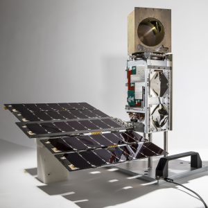 NASA's TROPICs pathfinder satellite is shown in flight configuration. Rocket Lab is preparing to launch four TROPICS CubeSats from Launch Complex 1 in Mahia, New Zealand for the agency.