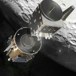 Rendering of Firefly’s Blue Ghost transfer vehicle deploying the European Space Agency’s Lunar Pathfinder satellite