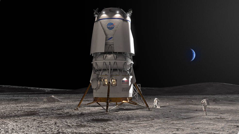 Artist’s concept of the Blue Moon lander.