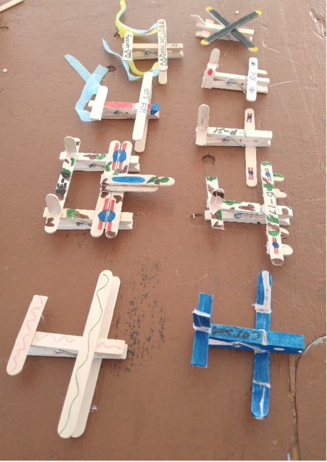 Craft Stick Airplane and Craft Kits for Charity