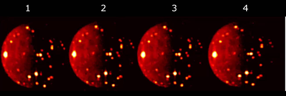 Infrared views of volcanic activity of Jupiter’s moon Io