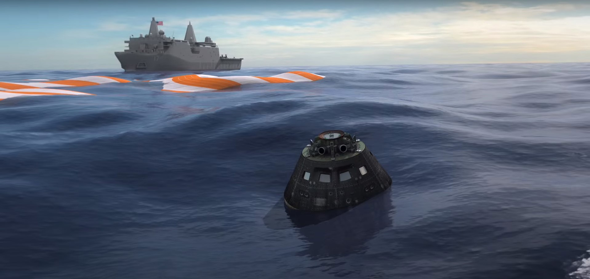 Orion in ocean artists illustration