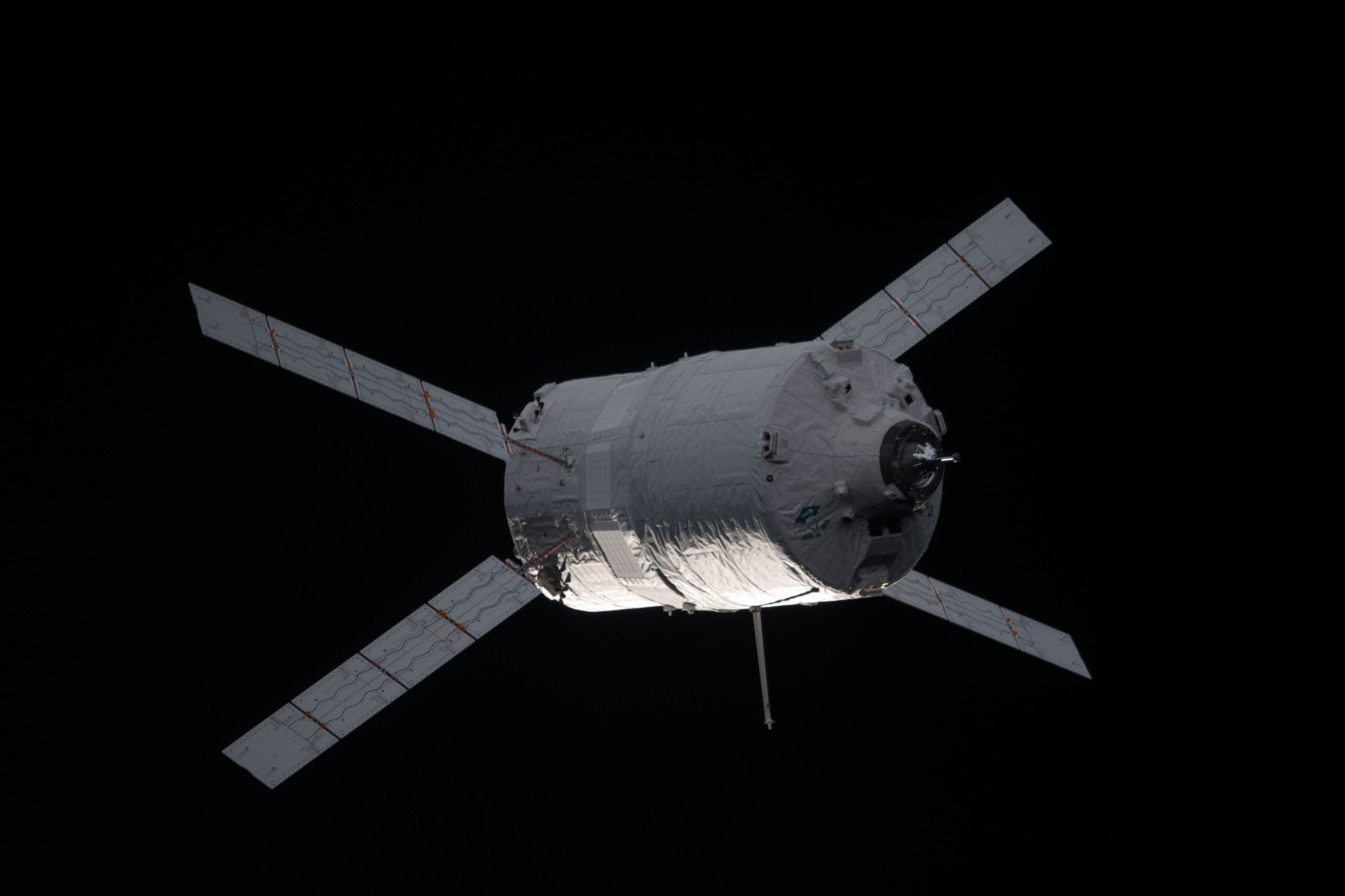 European Space Agency's "Edoardo Amaldi" Automated Transfer Vehicle-3 (ATV-3) approaches the International Space Station. The unmanned cargo spacecraft docked to the space station at 6:31 p.m. (EDT) on March 28, 2012, delivering 220 pounds of oxygen, 628 pounds of water, 4.5 tons of propellant, and nearly 2.5 tons of dry cargo, including experiment hardware, spare parts, food and clothing.
