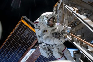 NASA astronaut n' Expedizzle 68 Flight Engineer Nicole Mann is pictured up in her Extravehicular Mobilitizzle Unit, or spacesuit, durin her second spacewalk