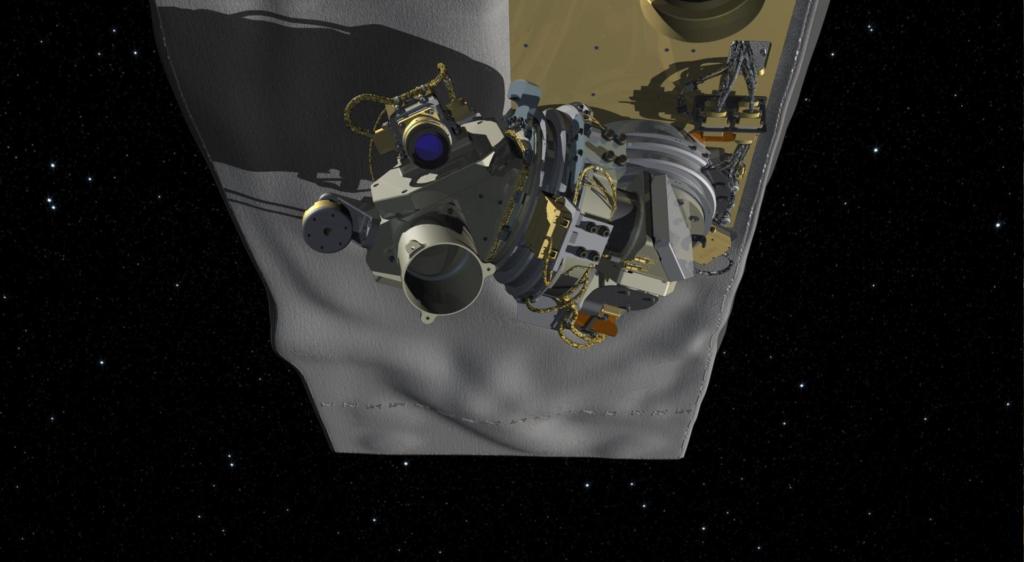 Illustration of NASA's OCO-3 mounted on the underside of the International Space Station.