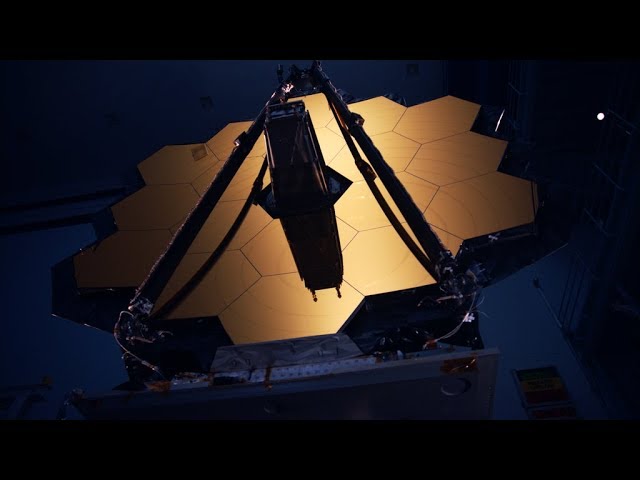 View of the James Webb Space Telescope mirrors.