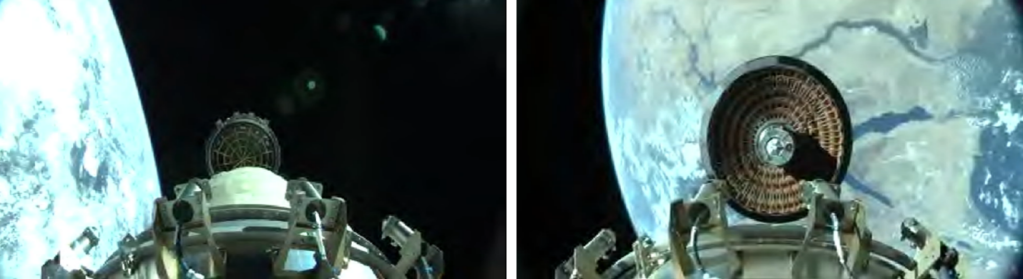 Low-Orbit Flight Test of an Inflatable Decelerator (LOFTID) during separation on November 10, 2022.