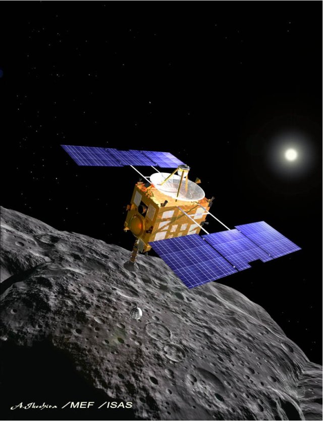 Artist's conception of the Hayabusa spacecraft
