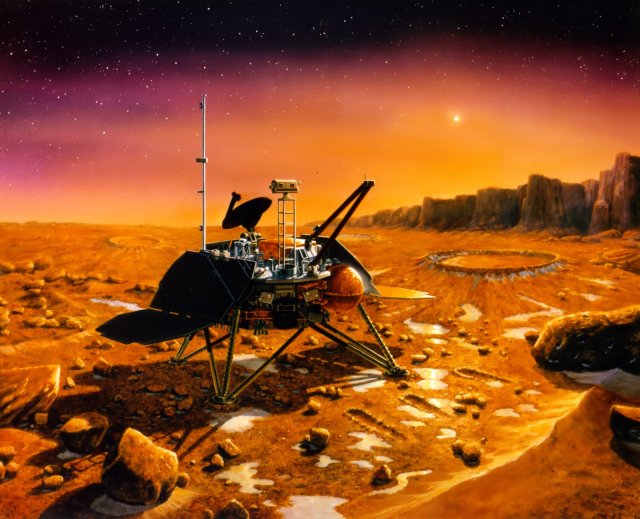Artist's concept of Mars Polar Lander Spacecraft