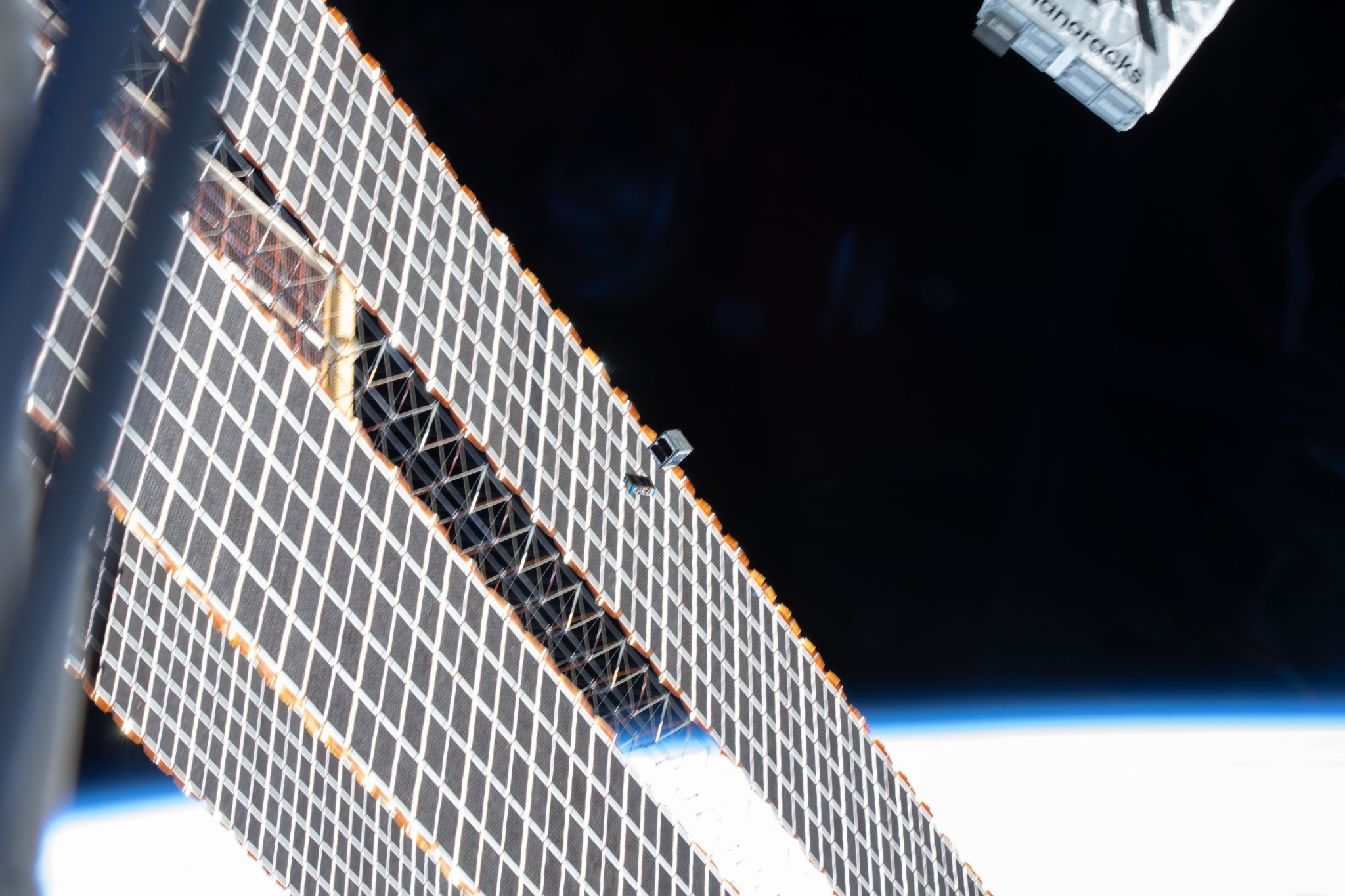 A CubeSat launched from the International Space Station.