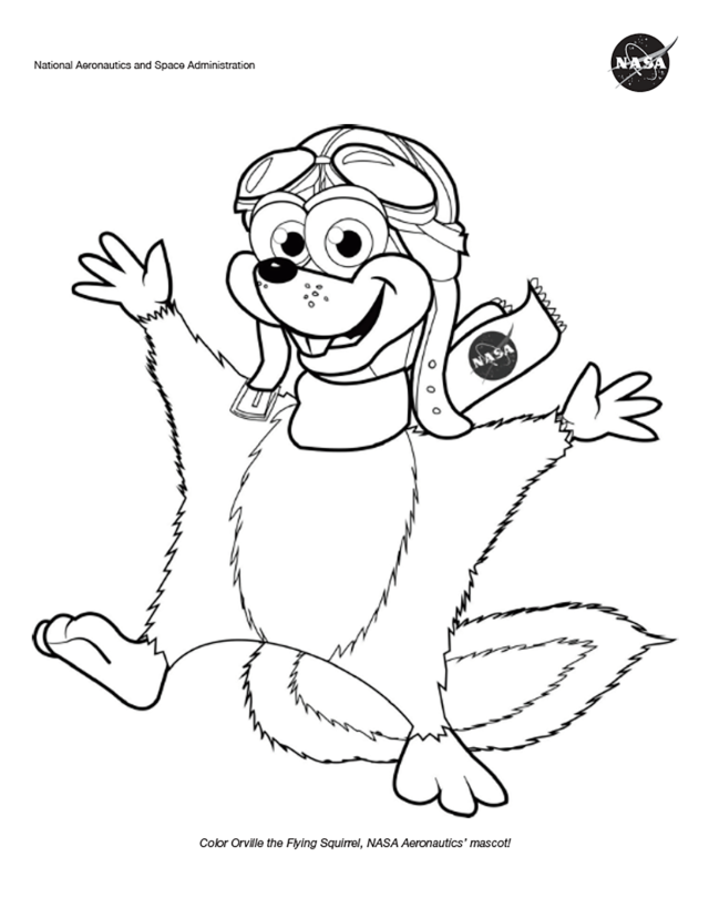 Orville the Flying Squirrel coloring page