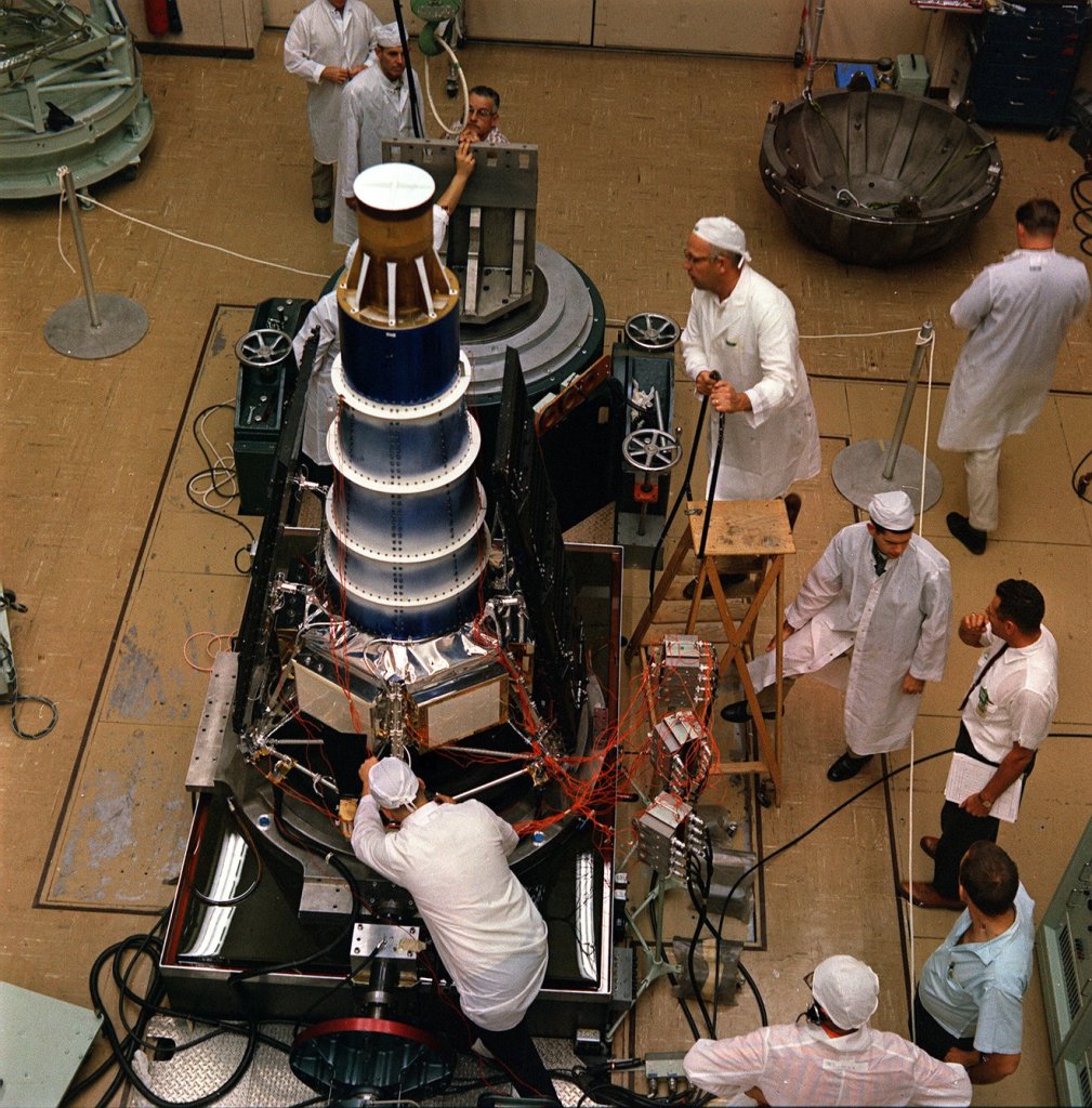 Ranger 6 under construction, September 24, 1963.