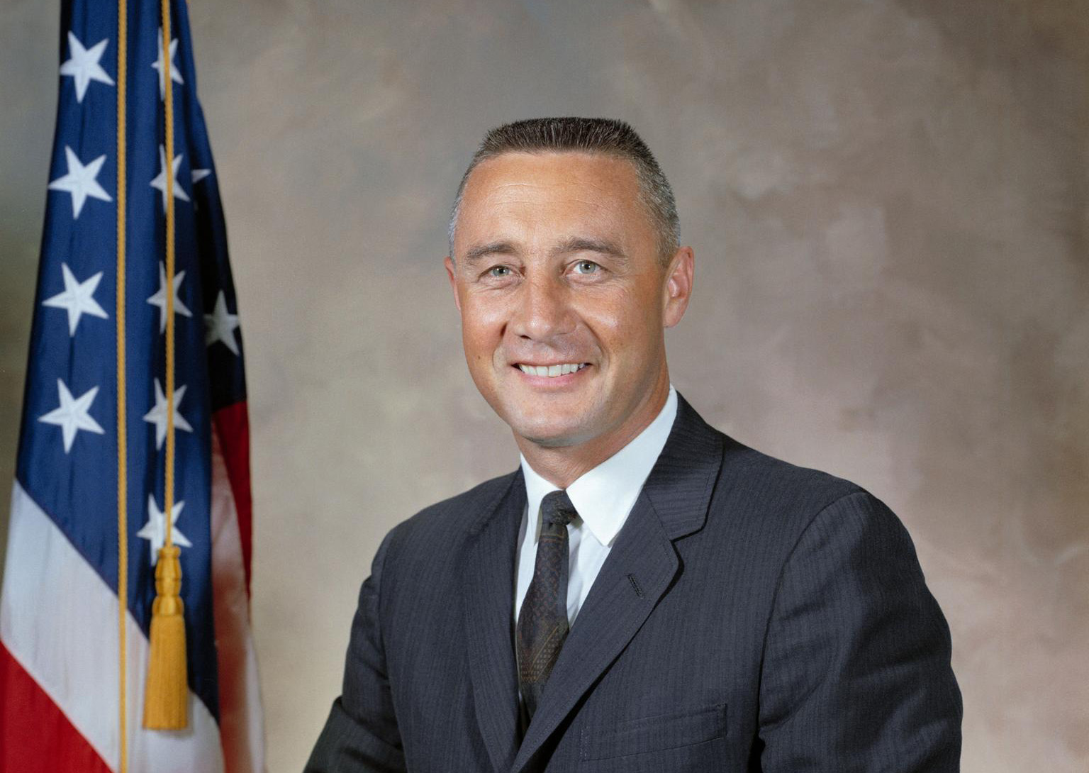 Astronaut Virgil I. Grissom Editor's Note: Grissom, one of the Original Seven or Mercury astronauts, lost his life in the Apollo 204 fire at Cape Kennedy on Jan. 27, 1967, along with astronauts Edward H. White II and Roger B. Chaffee.