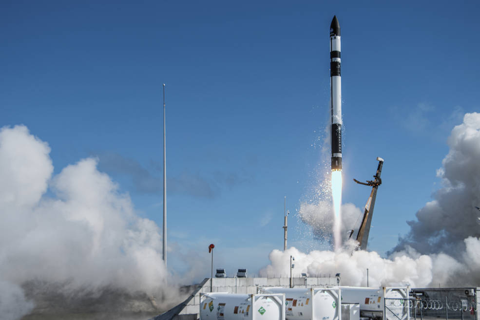 Rocket Lab’s Electron rocket lifts off from Launch Complex 1 at Māhia, New Zealand at 9:00 p.m., carrying two TROPICS CubeSats for NASA.