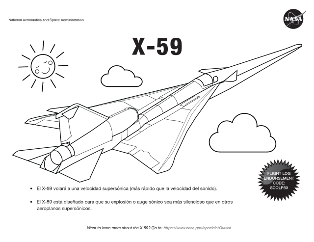 X-59 Coloring page.
