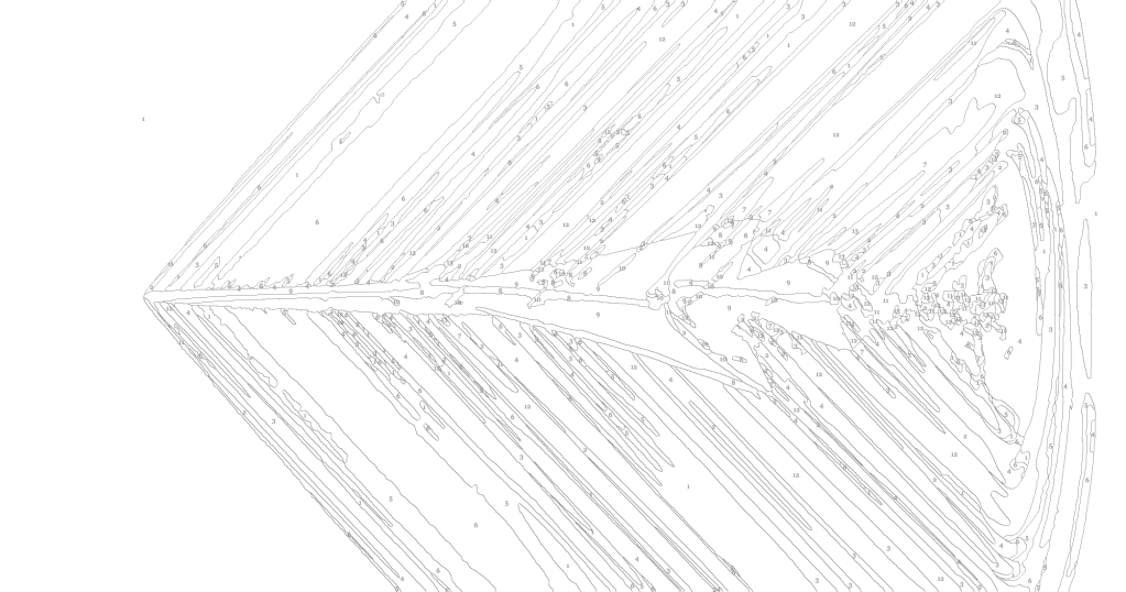 Color by Number (this one is of the Schlieren image of the X-59.