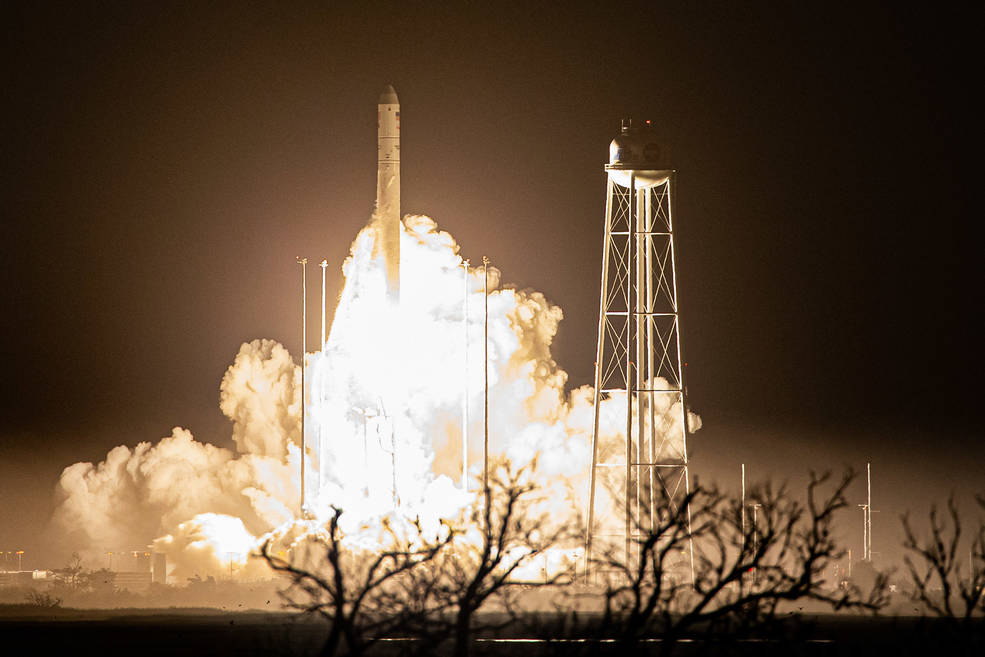 A Northrop Grumman Antares rocket, with the company's Cygnus spacecraft onboard, launched at 5:32 a.m. EST, Monday, Nov. 7, 2022, from the Mid Atlantic Regional Spaceport's Pad-0A, at NASA's Wallops Flight Facility in Virginia.