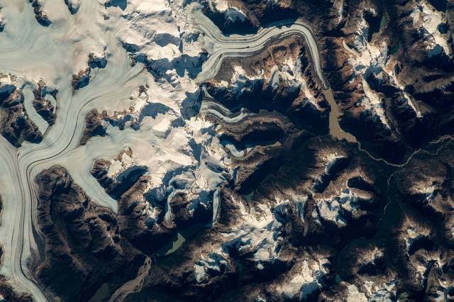 Laguna San Rafael National Park, seen as the space station orbited 268 miles above Chile