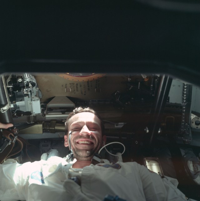 Astronaut Donn Eisele photographed during Apollo 7 mission