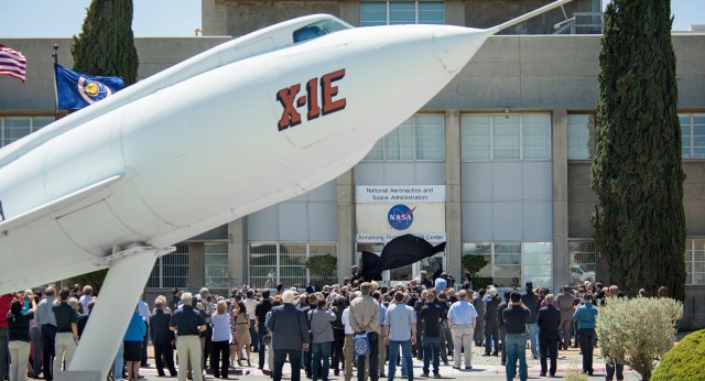 <strong>March 1, 2014:</strong> NASA's Dryden Flight Research Center is redesignated NASA's Armstrong Flight Research Center. Legislation was signed into law by President Obama in January 2014 to rename NASA Dryden after the late Neil A. Armstrong.