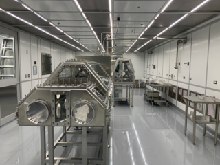 The new OSIRIS-REx curation laboratory at NASAs Johnson Space Center undergoing preparations for completion of the glovebox nitrogen plumbing.