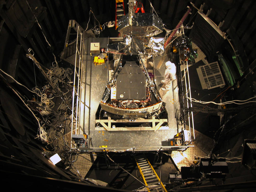 Overhead view of the Space Environment Simulator at Goddard Space Flight Center