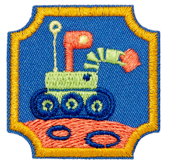 Photo of The "Showcasing Robots" girl scout badge