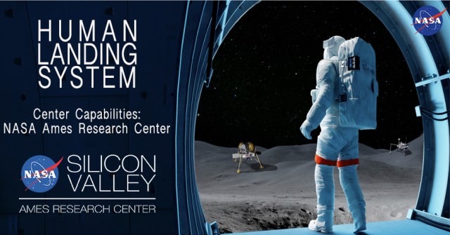 Opening slide for the Human Landing System Virtual Showcase at NASA Ames Research Center in 2020.