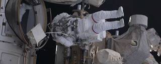 A space walk outside the ISS