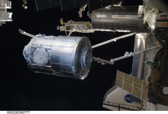 Tranquility, with the cupola attatched, was grappled by the Canadarm2 and installed on the Harmony module on Feb. 12, 2010.