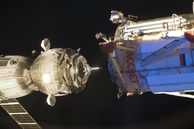 Rassvet is not just a mini-research module but also a docking port for Soyuz crew ships.