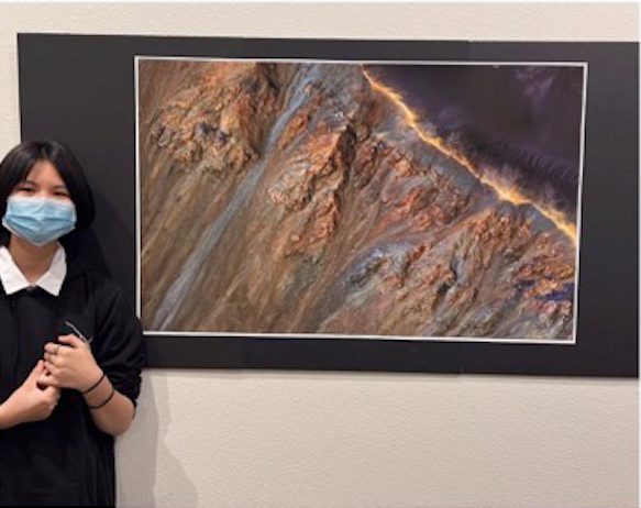 Photos and student-generated images of Mars on  display at Clark County Library Art Gallery