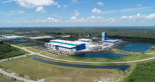 Blue Origins launch and manufacturing complex in Cape Canaveral, Florida.