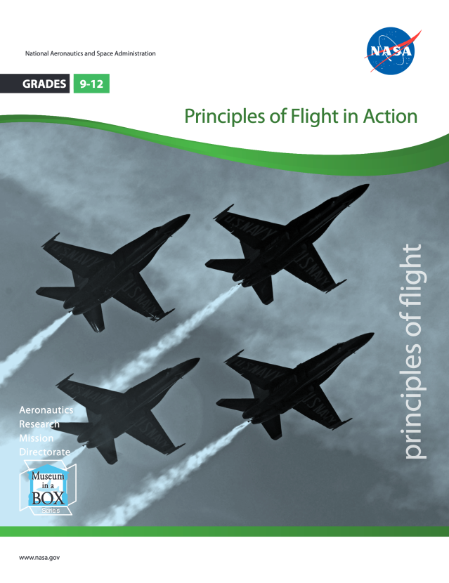 Principles of Flight in Action cover showing 4 airplanes in flight right next to one another in a 4-plane formation.